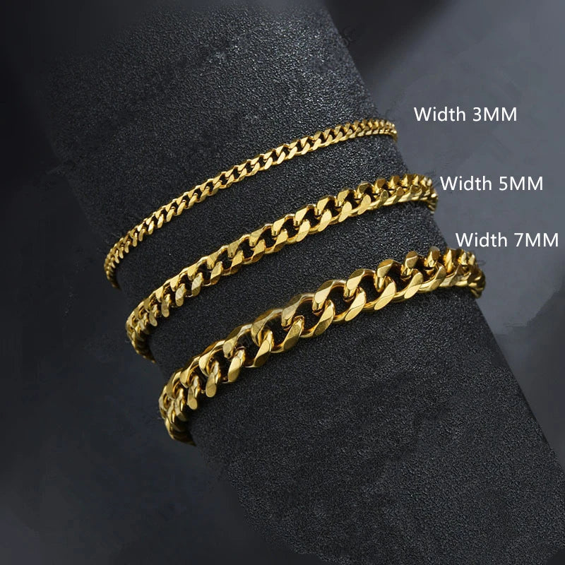Roadmen Cuban Chain Mens Bracelet Stainless Steel