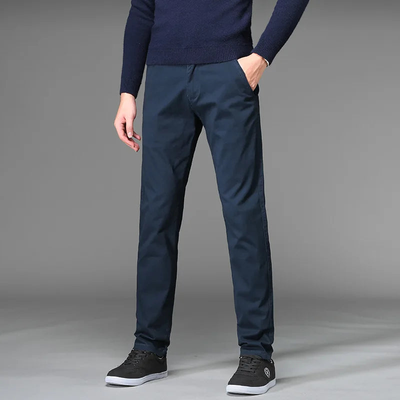 Roadmen Business Straight Cotton Trousers Stretch