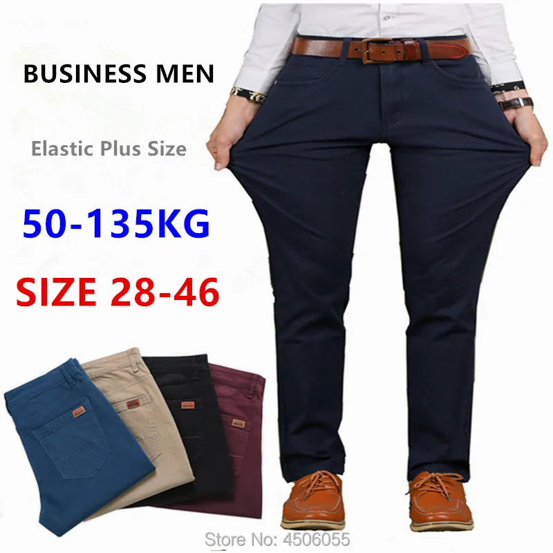 Roadmen Business Straight Cotton Trousers Stretch