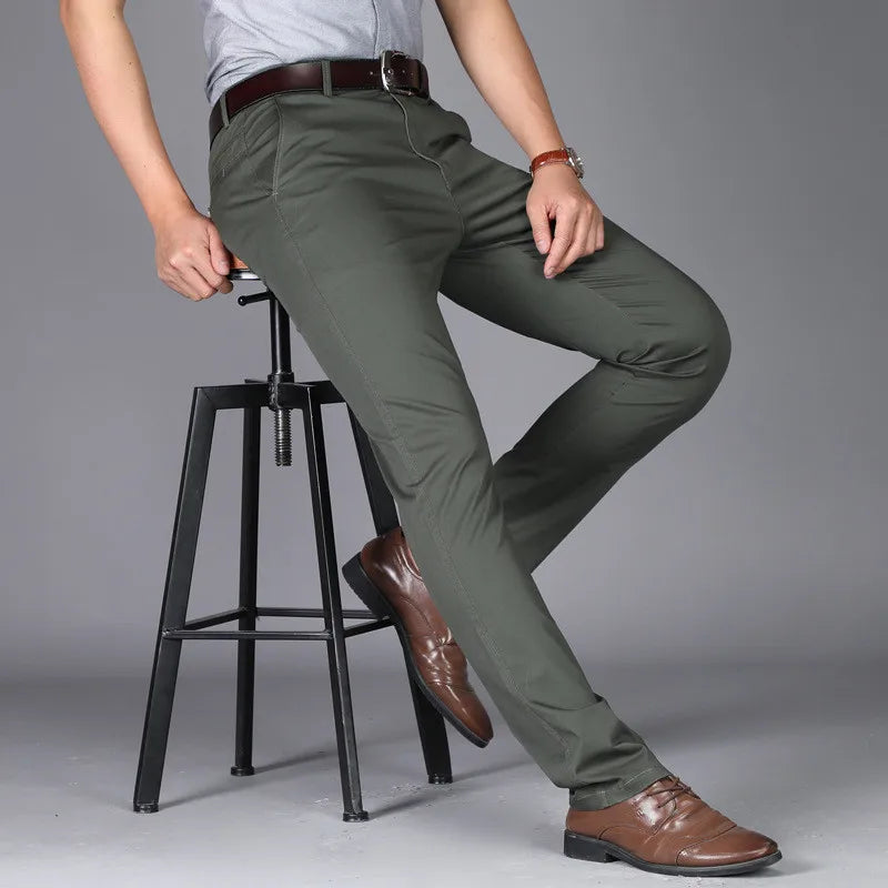 Roadmen Business Straight Cotton Trousers