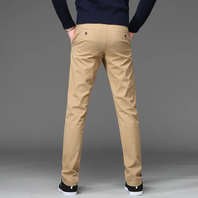 Roadmen Business Straight Cotton Trousers Stretch
