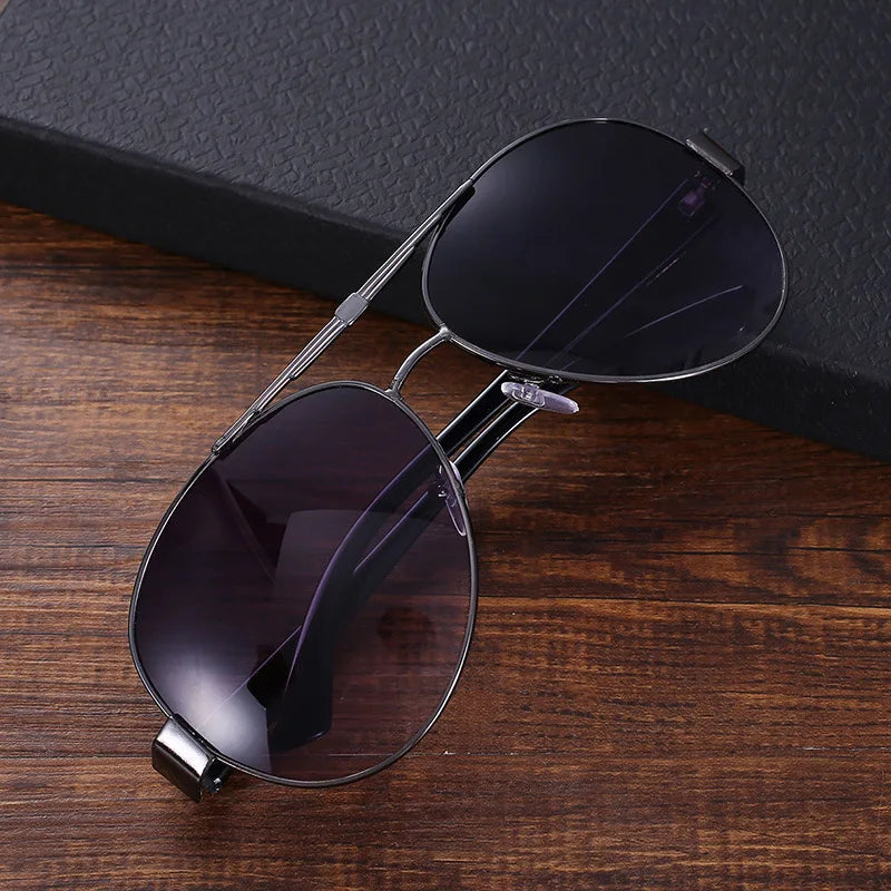 Roadmen Septwolves 4pcs Men's Gift Set Fashion Watch, Glasses, Leather, Belt, Wallet Black or Brown