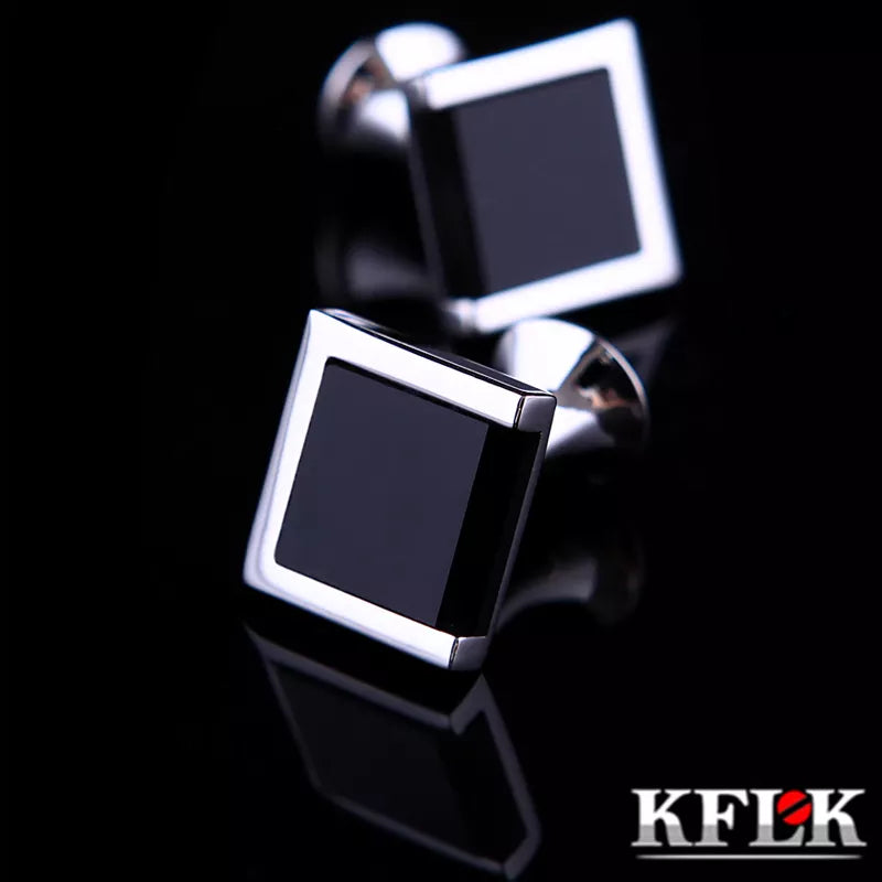 Roadmen cufflinks Black Bouton