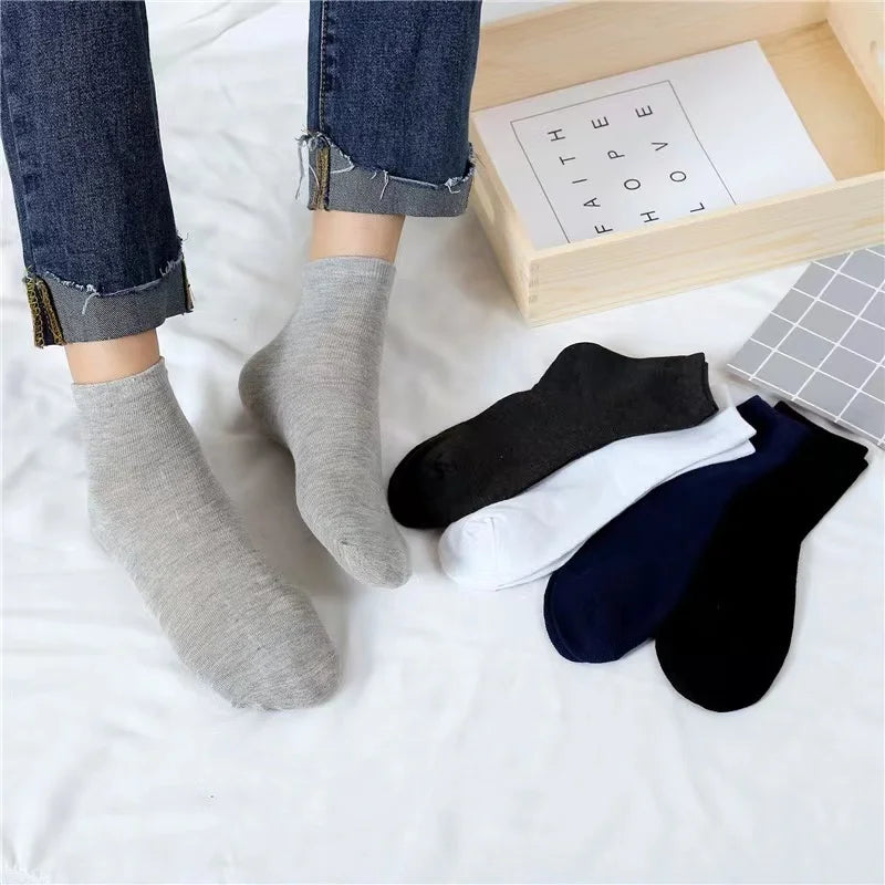 10 pairs Socks Mid Cotton Polyester Business Breathable