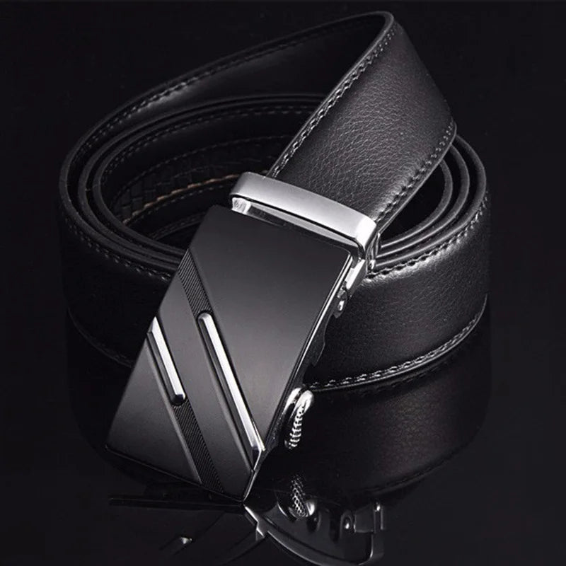 Roadmen Luxury Leather Belt for Work and Business - Black Brown Cowskin Strap