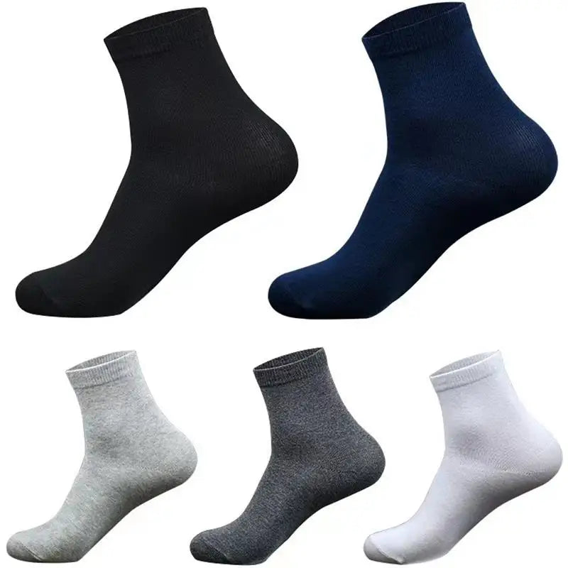 10 pairs Socks Mid Cotton Polyester Business Breathable